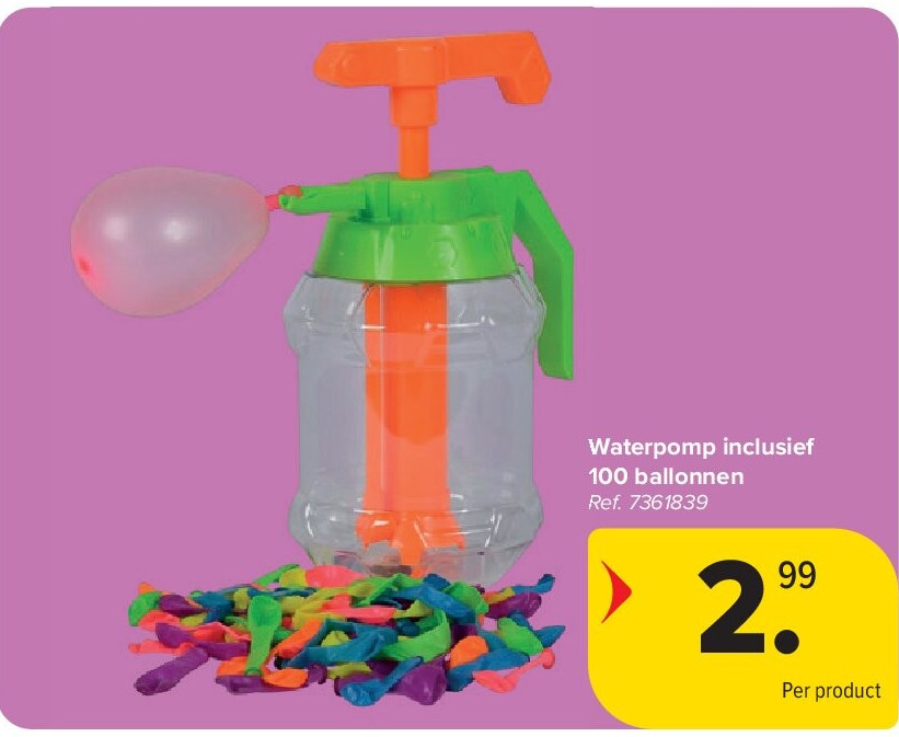 Waterpomp inclusief 100 ballonnen