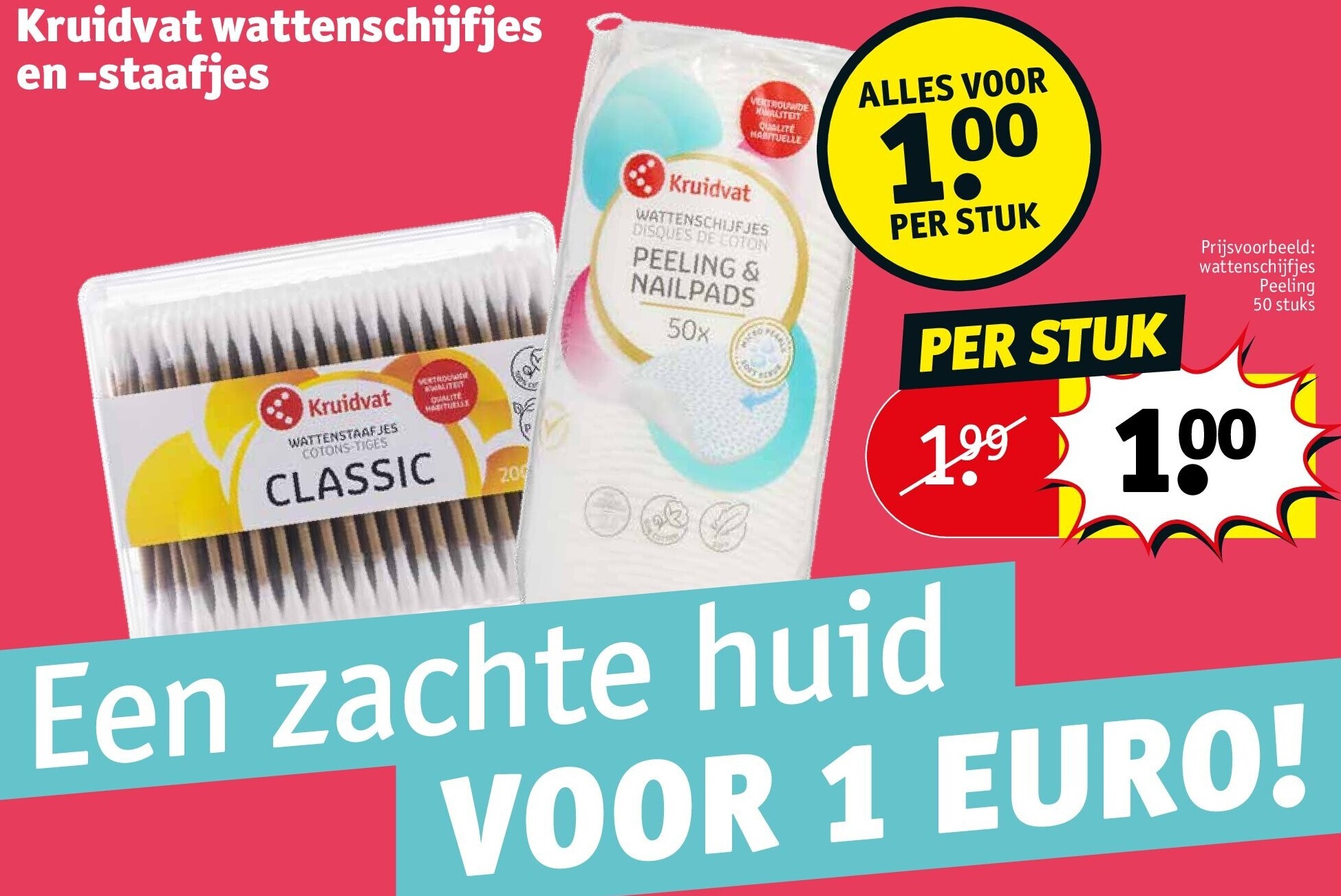 Kruidvat wattenschijfjes en -staafjes