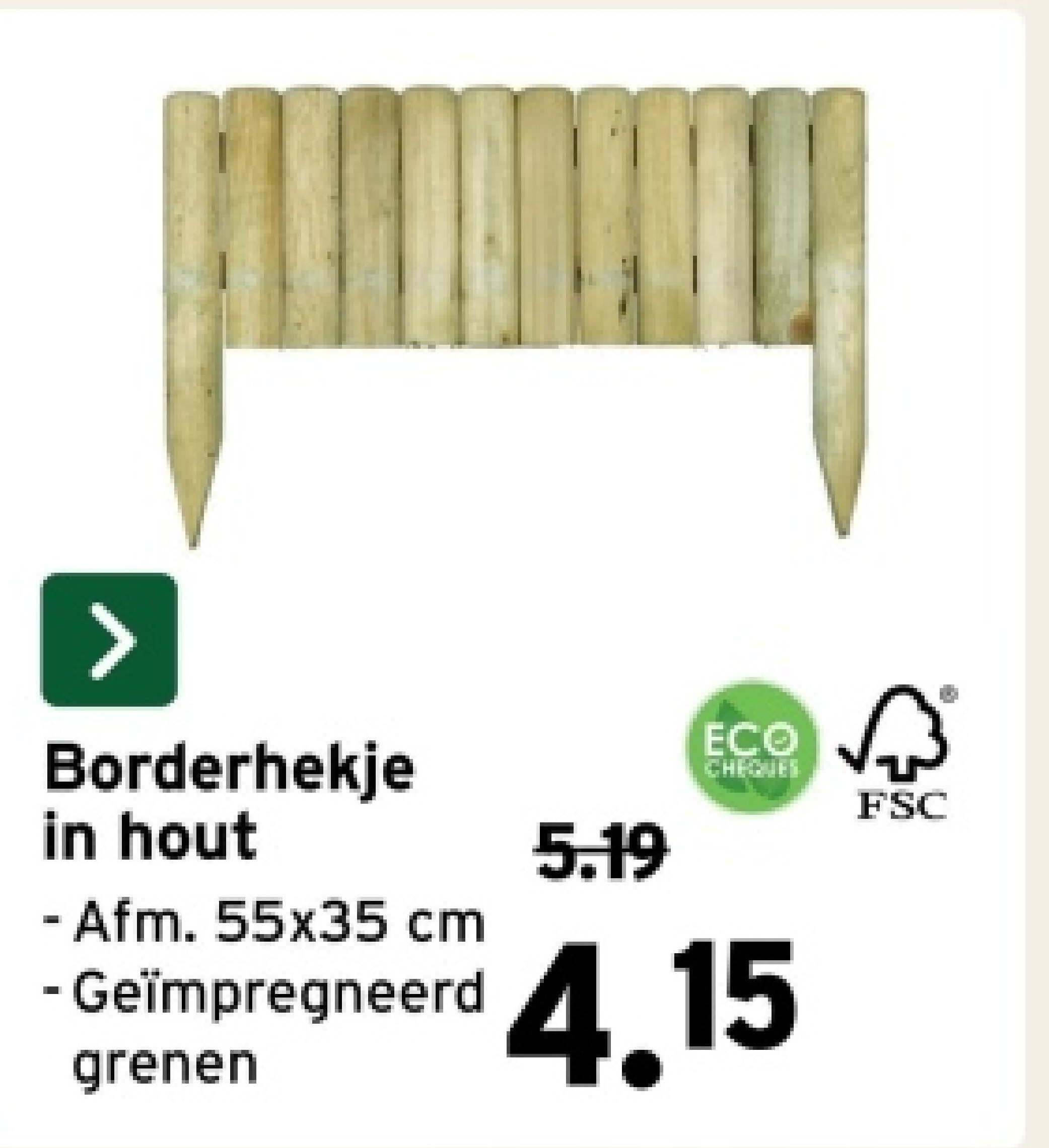Borderhekje in hout
