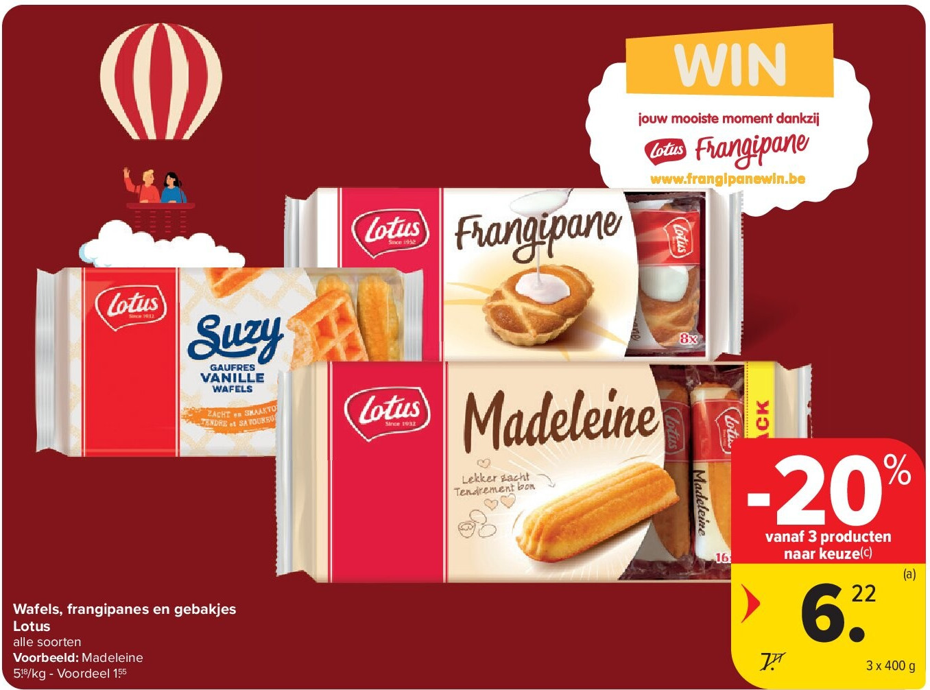 Wafels, frangipanes en gebakjes Lotus