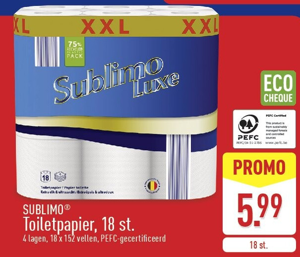 Toiletpapier, 18st.