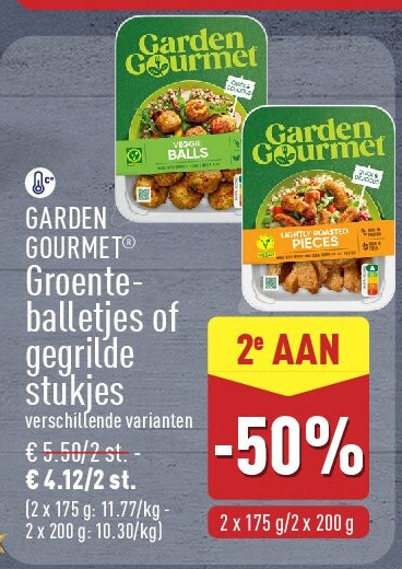 Groenteballetjes of gegrilde stukjes