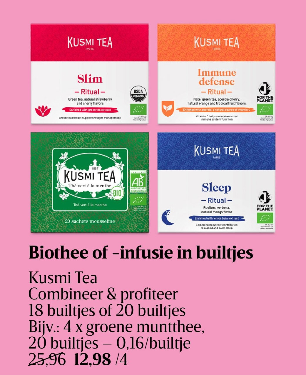 Biothee of -infusie in builtjes