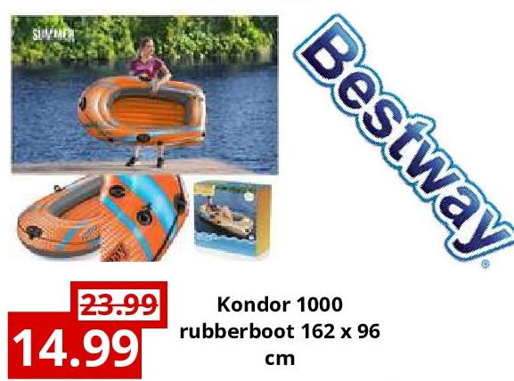 Kondor 1000 rubberboot 162 x 96 cm