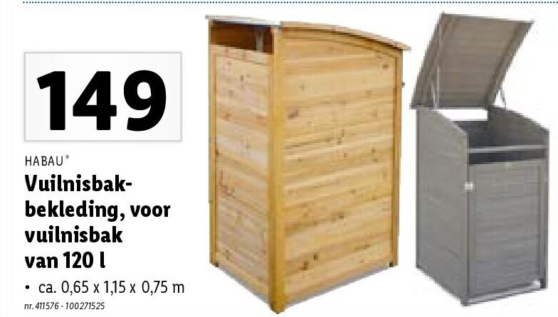 Vuilnisbakbekleding, voor vuilnisbak van 120 l