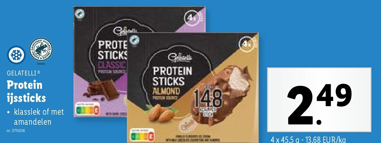 Protein ijssticks