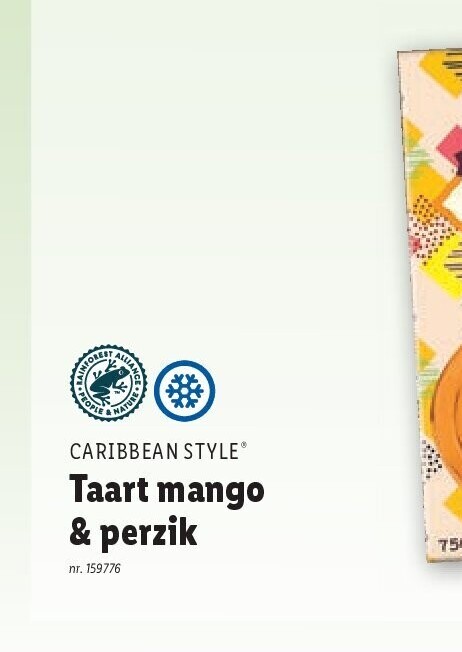 Taart mango & perzik