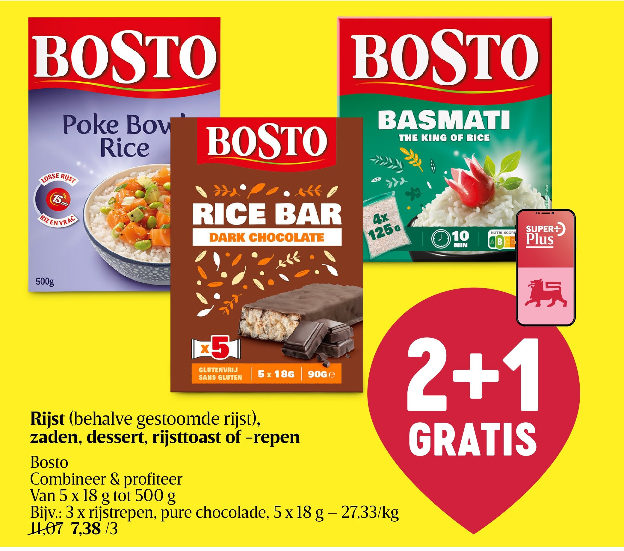 Rijst (behalve gestoomde rijst), zaden, dessert, rijsttoast of -repen