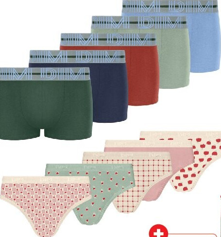 POCKET TROUSSE DE 5 SOUS-VÊTEMENTS ENFANT DIM