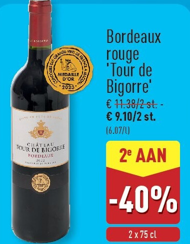 Bordeaux rouge 'Tour de Bigorre'