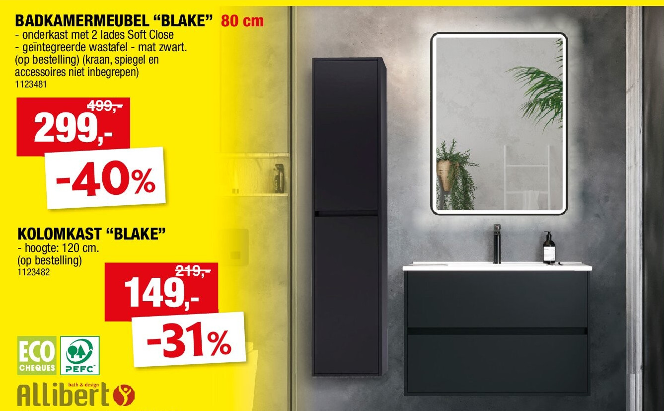 BADKAMERMEUBEL “BLAKE” 80 cm