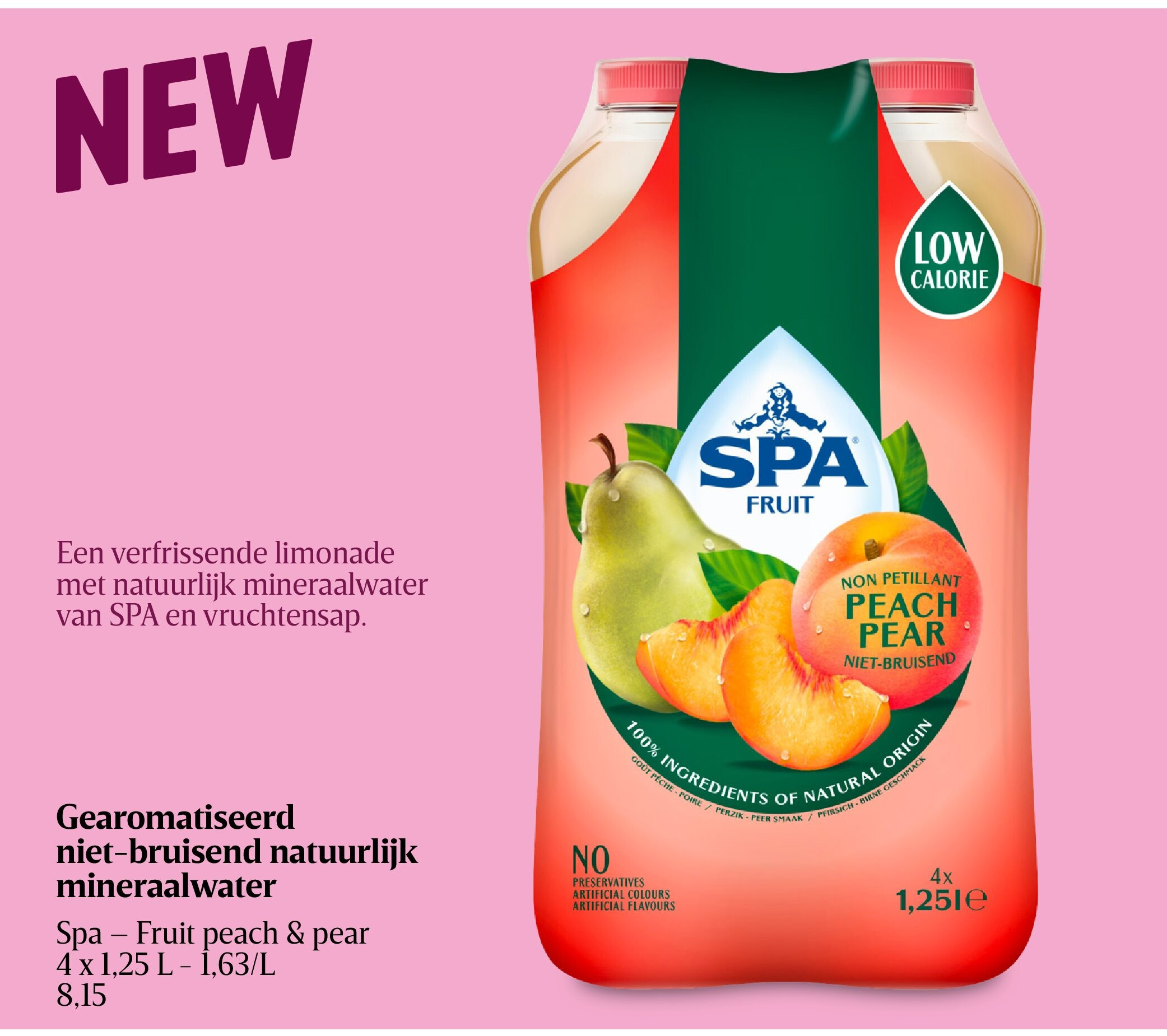 Gearomatiseerd niet-bruisend natuurlijk mineraalwater