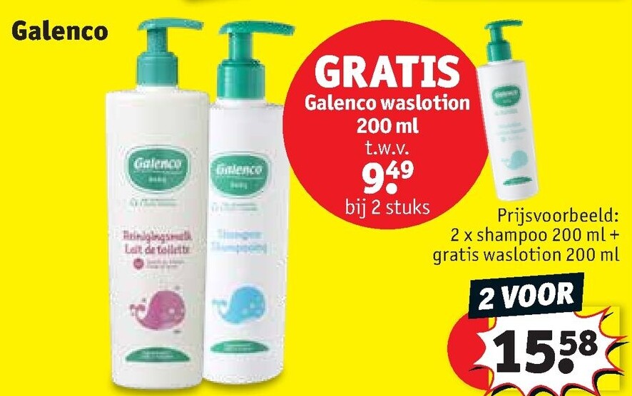 Galenco 2 x shampoo 200 ml + gratis waslotion 200 ml