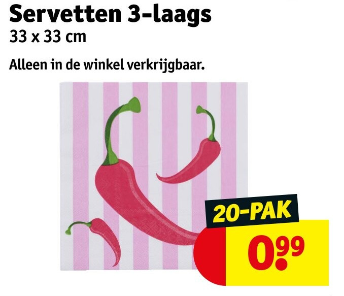 Servetten 3-laags