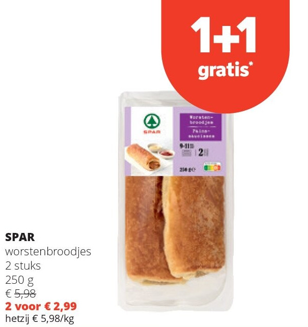SPAR worstenbroodjes