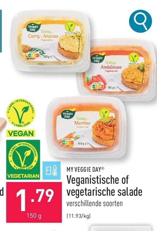 Veganistische of vegetarische salade