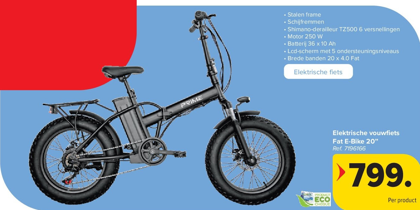 Elektrische vouwfiets Fat E-Bike 20’’