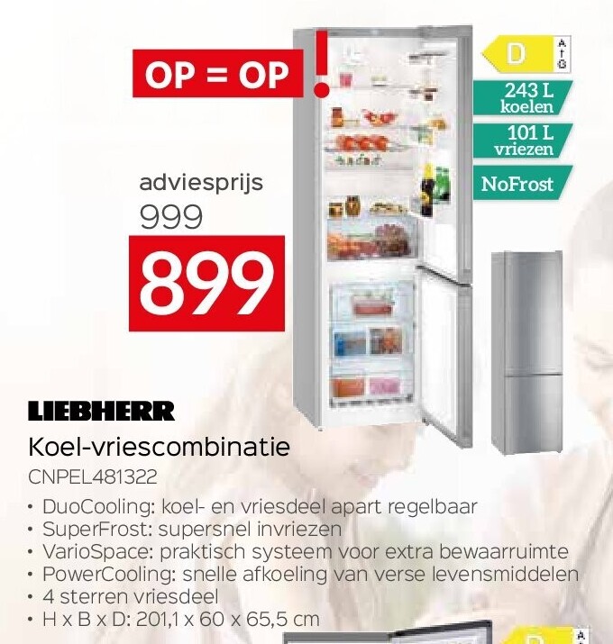 Koel-vriescombinatie CNPEL481322
