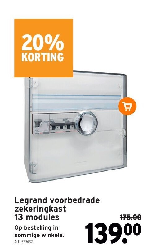 Legrand voorbedrade zekeringkast 13 modules