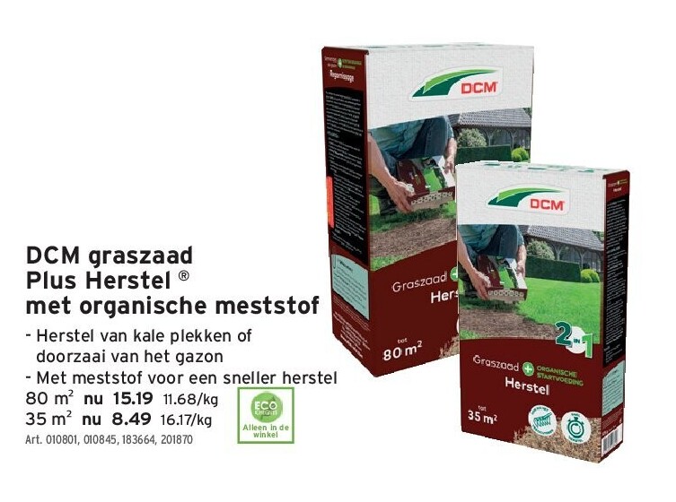 DCM graszaad Plus Herstel ® met organische meststof 80 m²