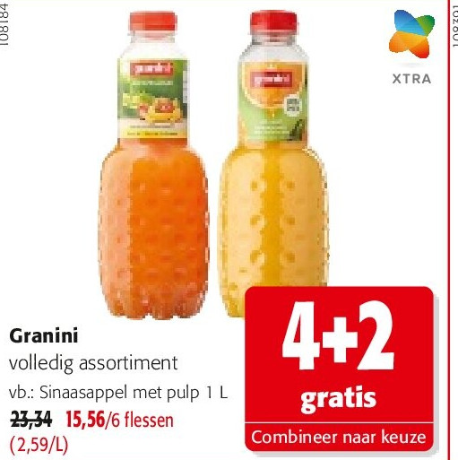 Granini Sinaasappel met pulp 1 L