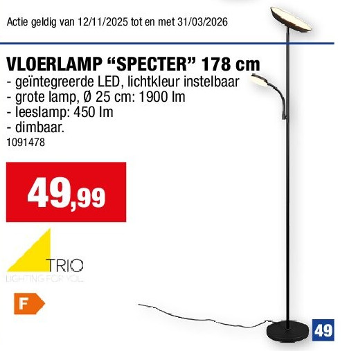 VLOERLAMP “SPECTER” 178 cm
