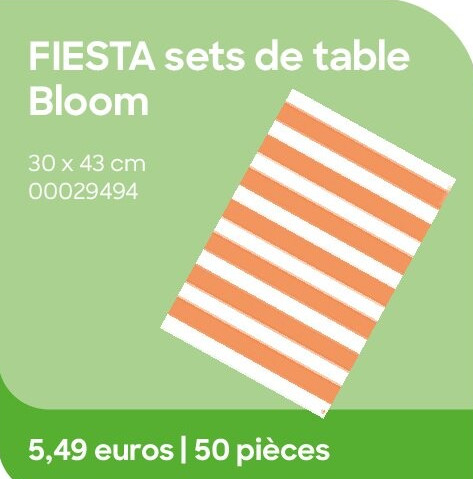 FIESTA sets de table Bloom