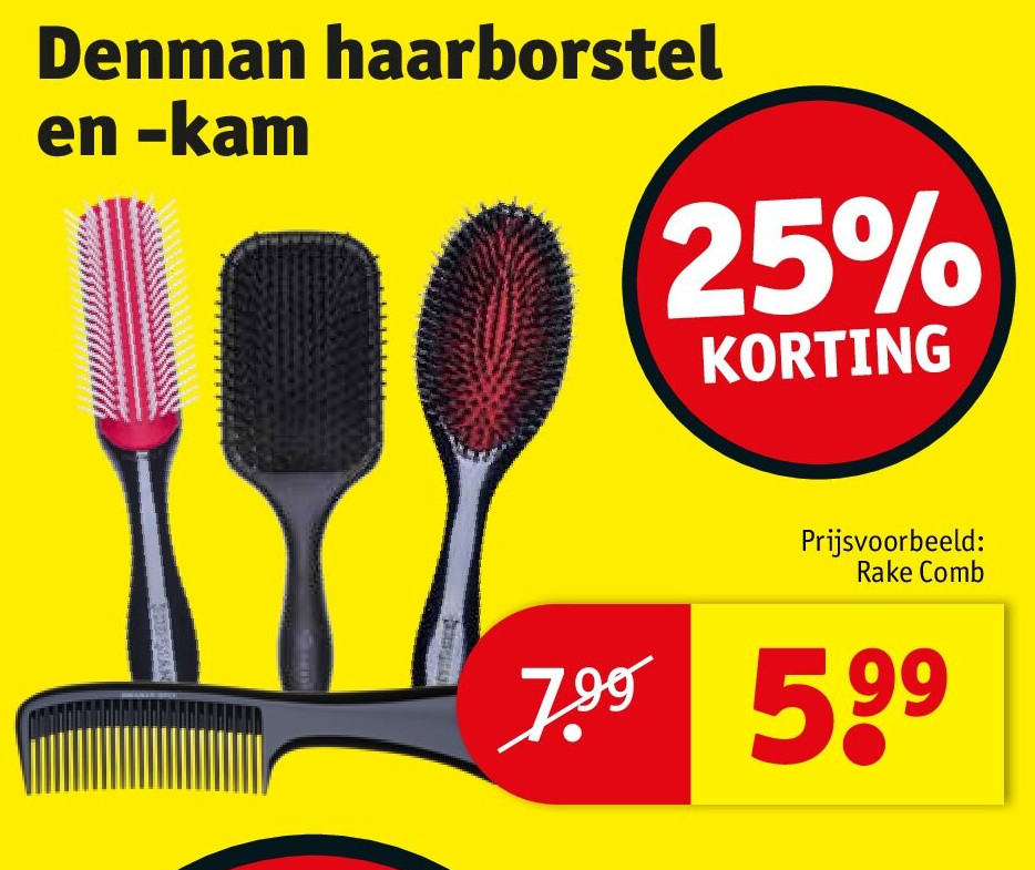 Denman haarborstel en -kam