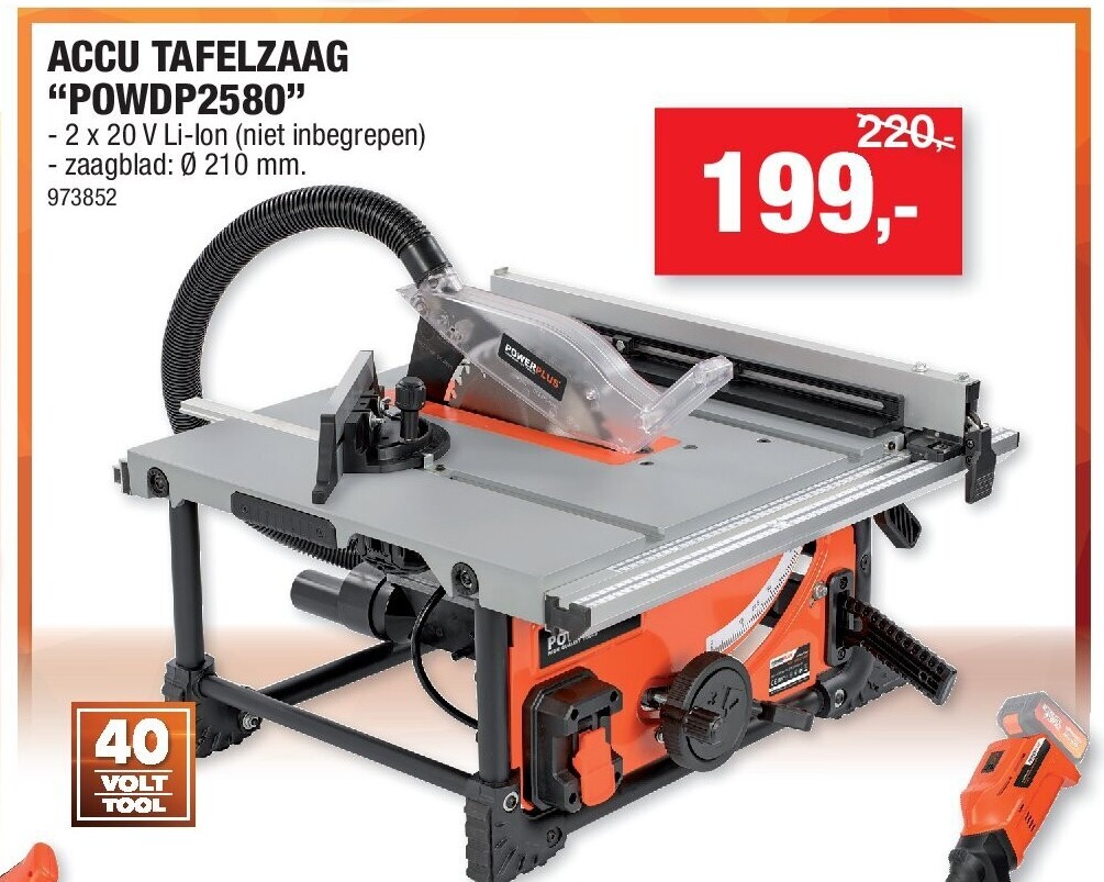 ACCU TAFELZAAG “POWDP2580”
