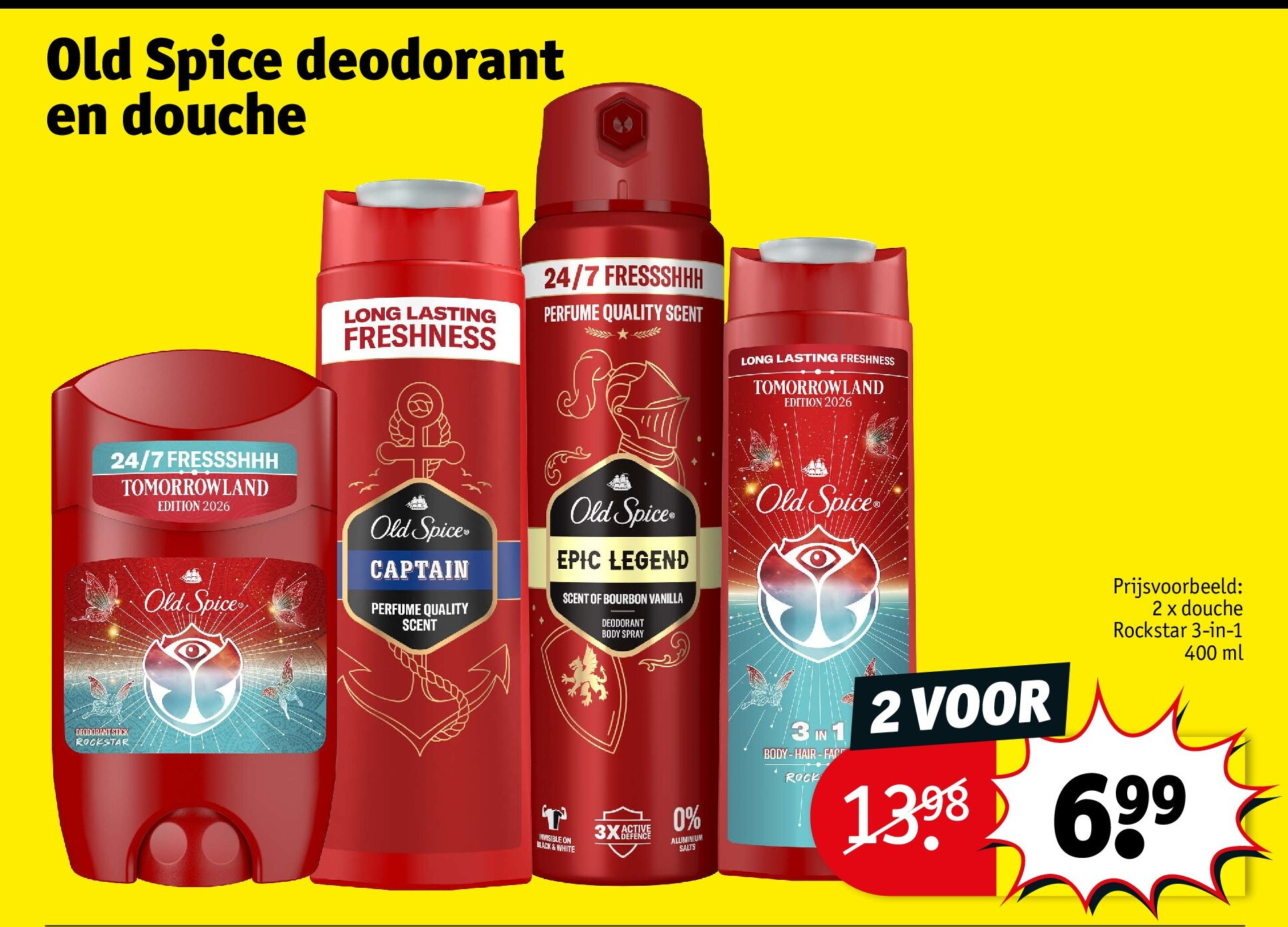 Old Spice deodorant en douche