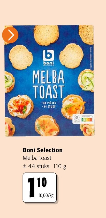 Boni Selection Melba toast ± 44 stuks 110 g