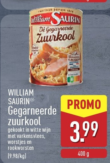 Gegarneerde zuurkool