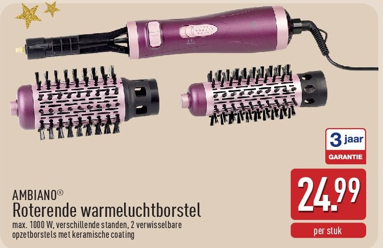 Roterende warmeluchtborstel