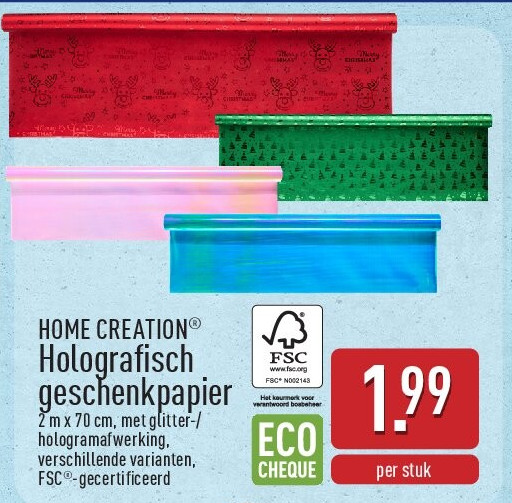 Holografisch geschenkpapier
