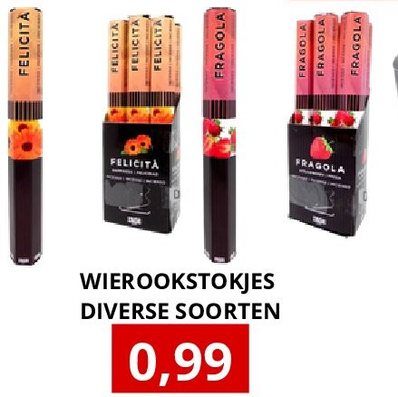 WIEROOKSTOKJES DIVERSE SOORTEN