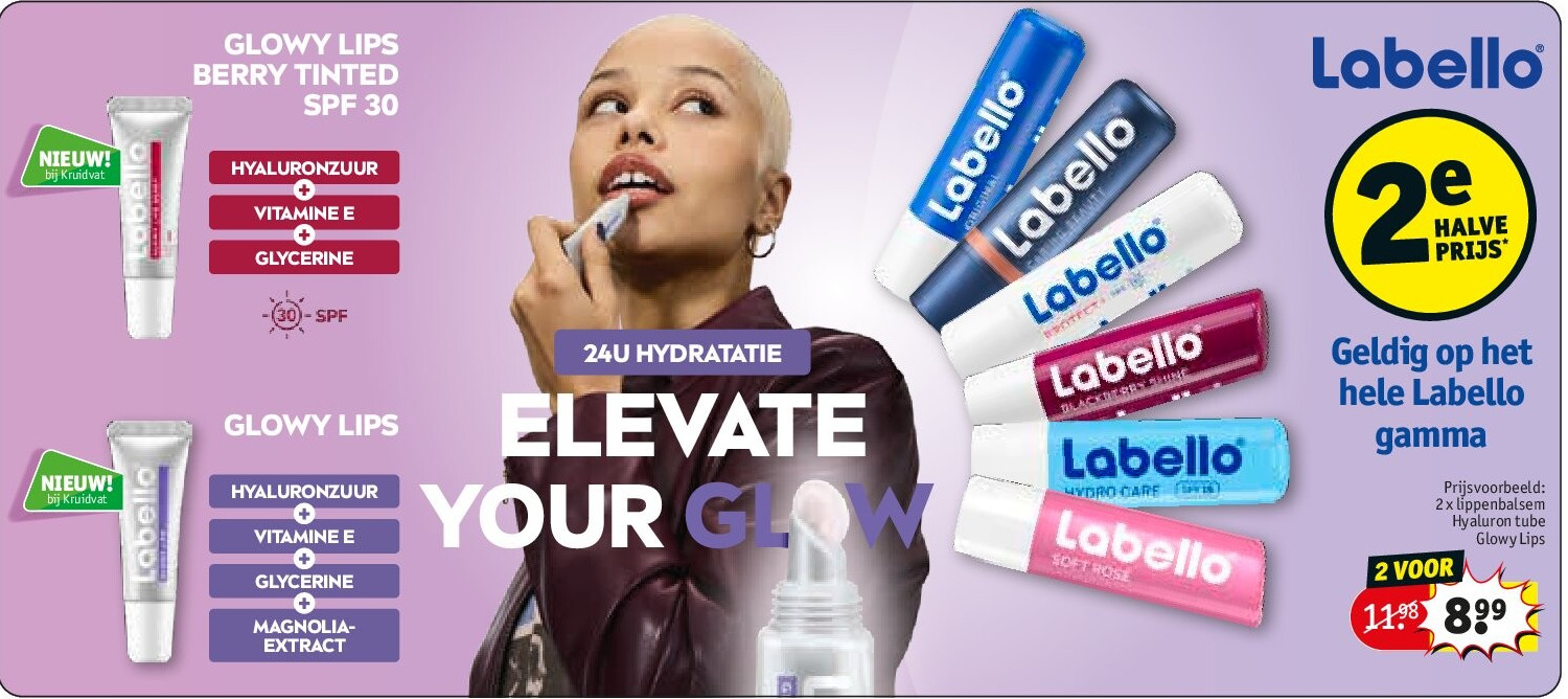 2 x lippenbalsem Hyaluron tube Glowy Lips