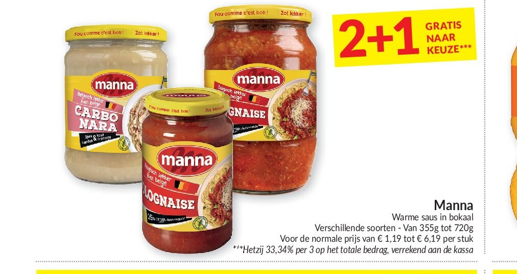 Manna Warme saus in bokaal