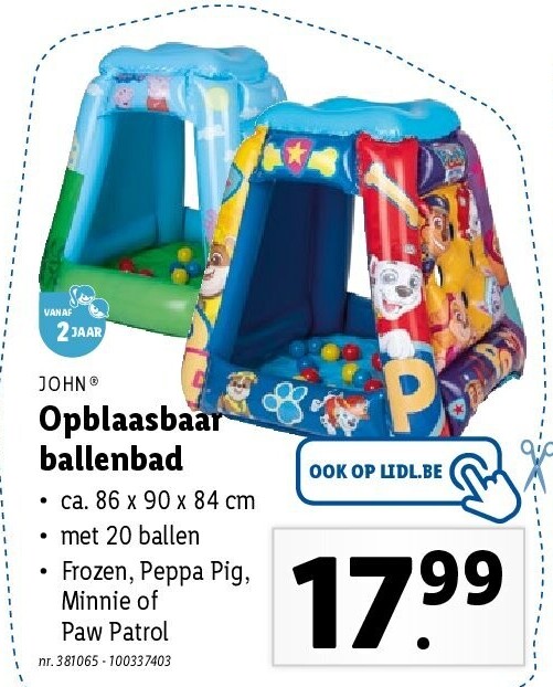 Opblaasbaar ballenbad