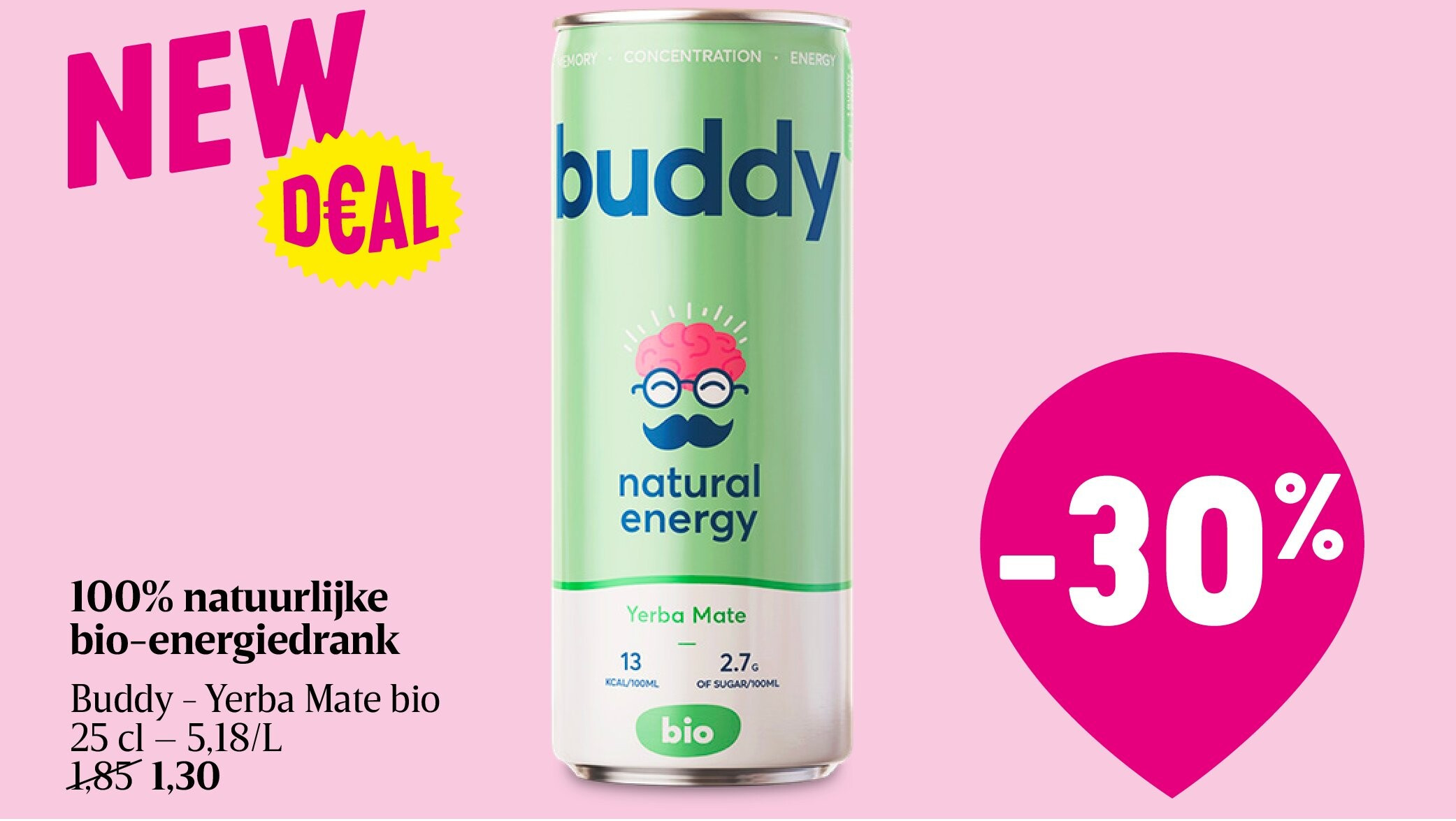 100% natuurlijke bio-energiedrank