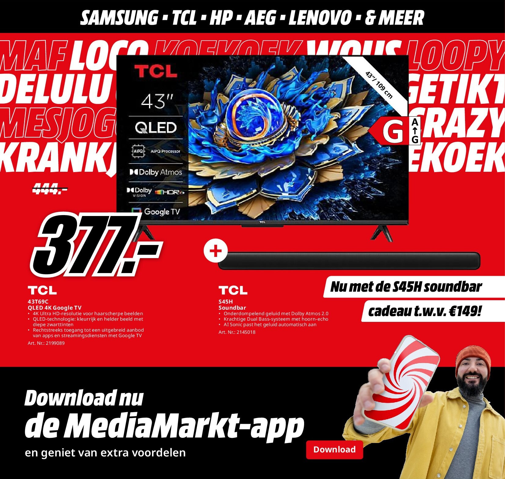 TCL 43T69C QLED 4K Google TV