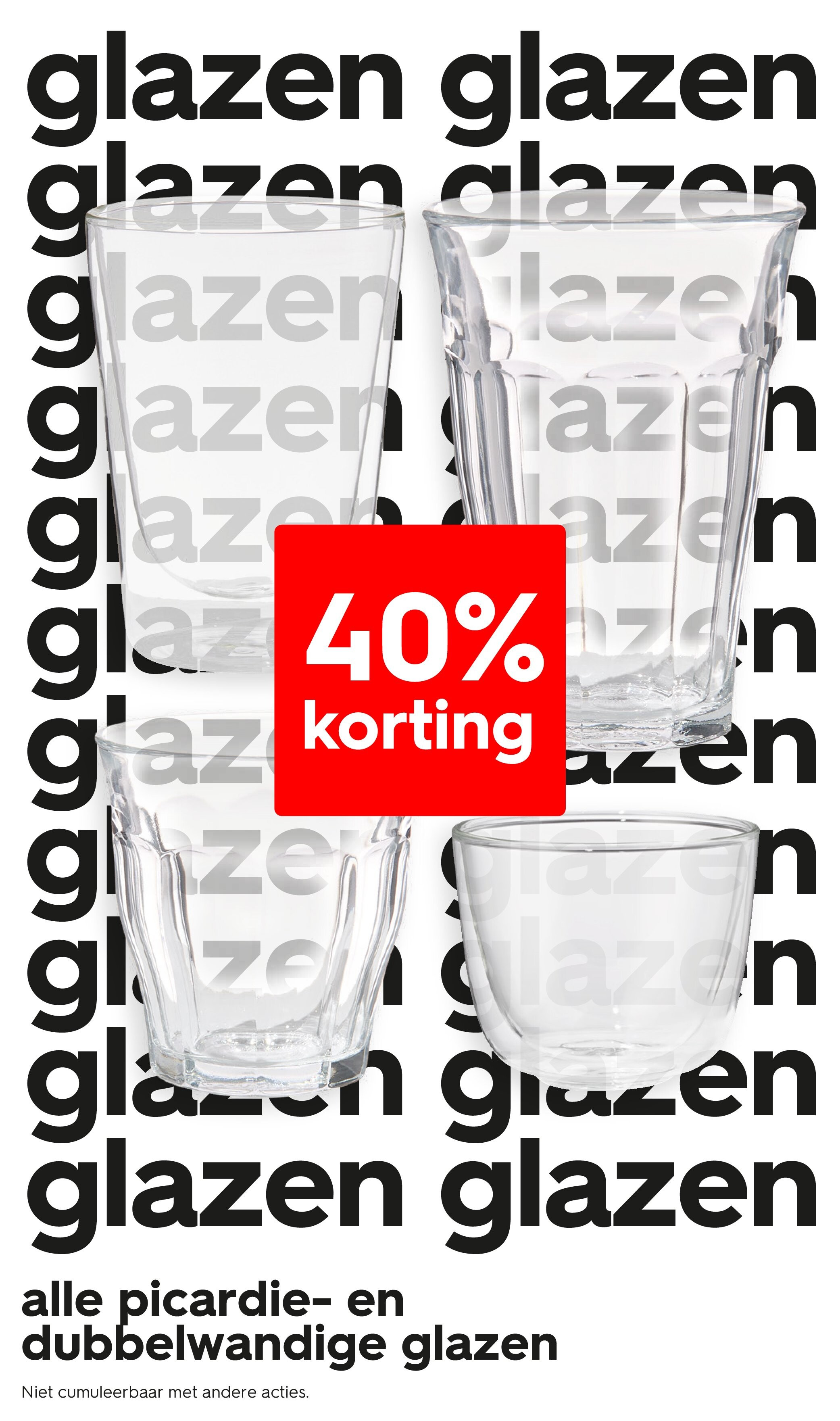 alle picardie- en dubbelwandige glazen