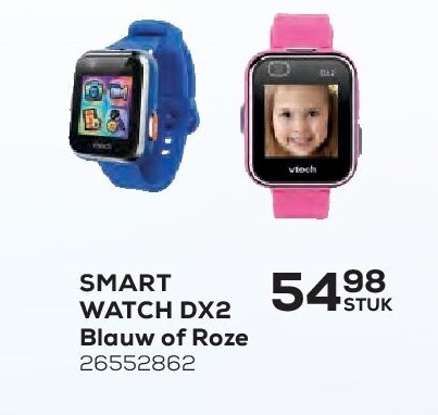 SMART WATCH DX2 Blauw of Roze