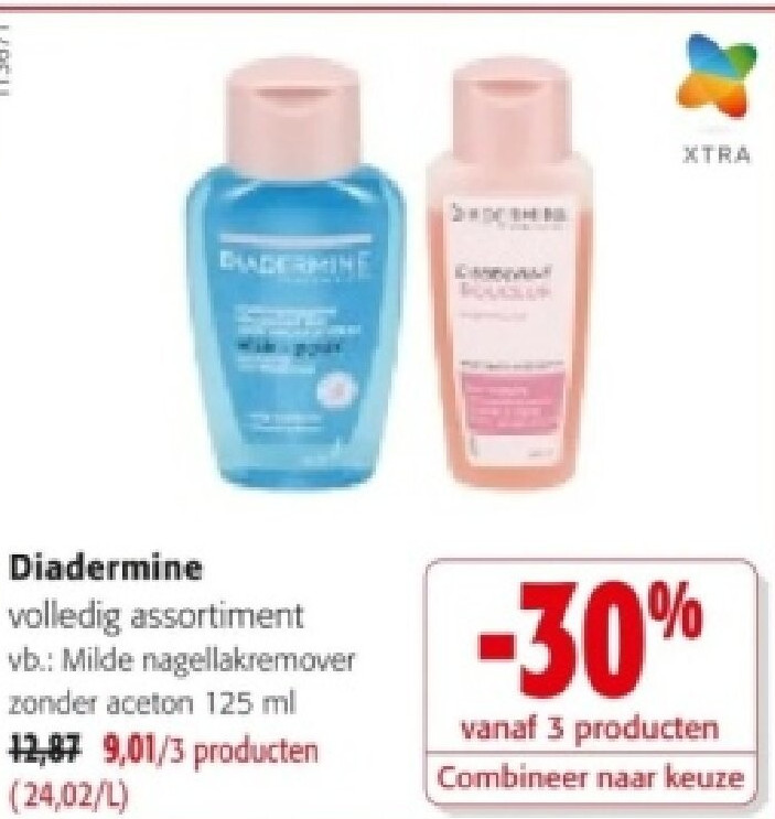 Diadermine Milde nagellakremover zonder aceton 125 ml