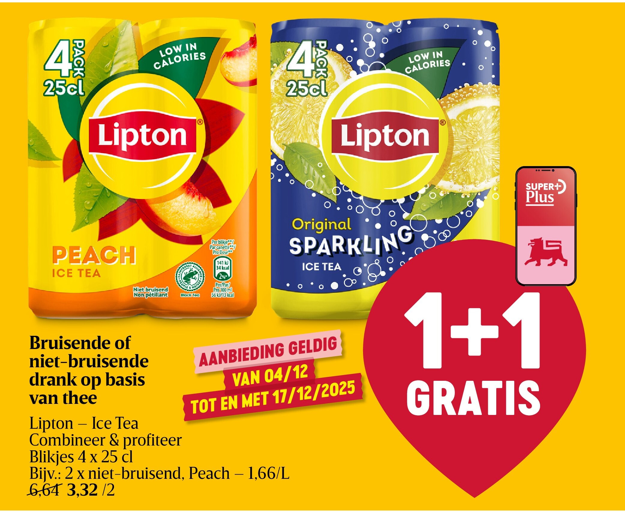 Bruisende of niet-bruisende drank op basis van thee