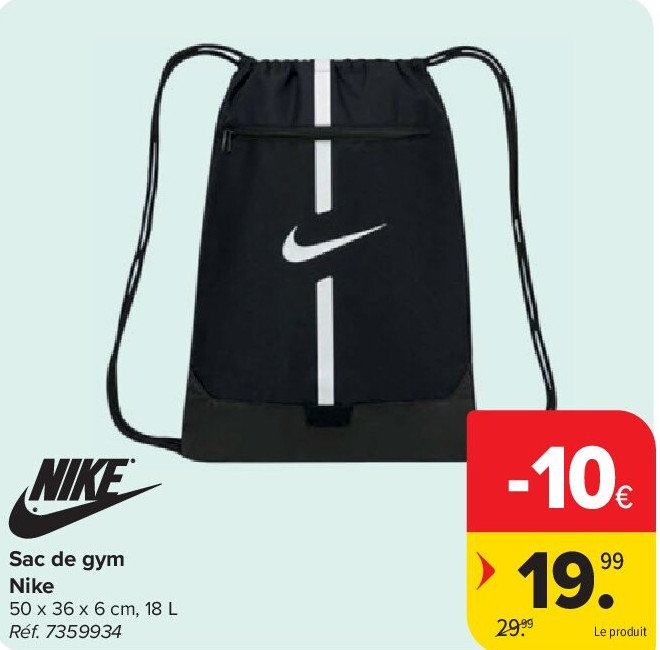 Sac de gym Nike 50 x 36 x 6 cm