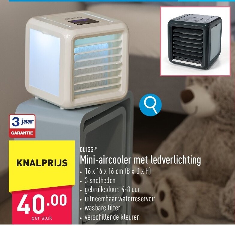 Mini-aircooler met ledverlichting