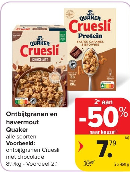 Ontbijtgranen en havermout Quaker