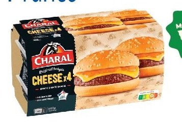 4 cheeseburgers Charal