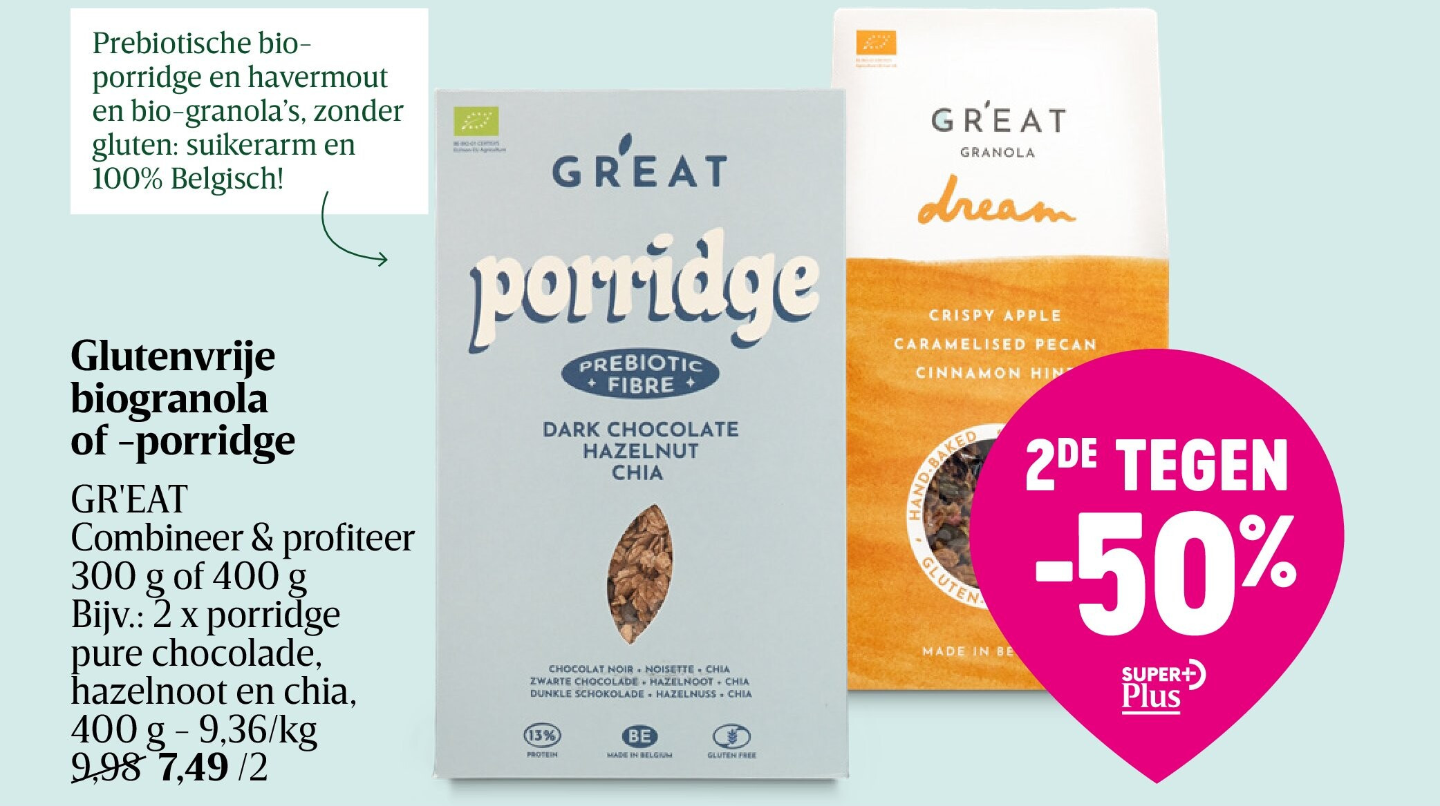 Glutenvrije biogranola of -porridge