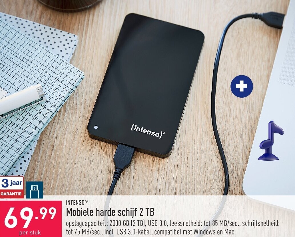 Mobiele harde schijf 2 TB